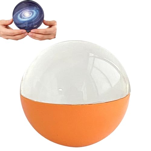 3D Crystal Ball Digital Photo Album, Christmas Crystal Ball Digital Video Display, Memory Sphere,3D CrystalBall with Electronic Display,Perfect for couples, pets and memories (orange)