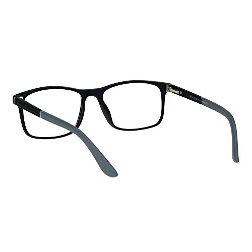 PASTL Magnified Reading Glasses Clear Lens Matte Finish Rectangular Spring Hinge3