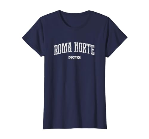 Roma Norte CMDX Vintage City T-Shirt, Women, Navy Blue, X-Large