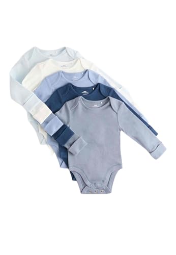 Marks & Spencer Lot de 5 bodys Pur coton à manches longues (jusqu’au 3 ans) 9-12 mois