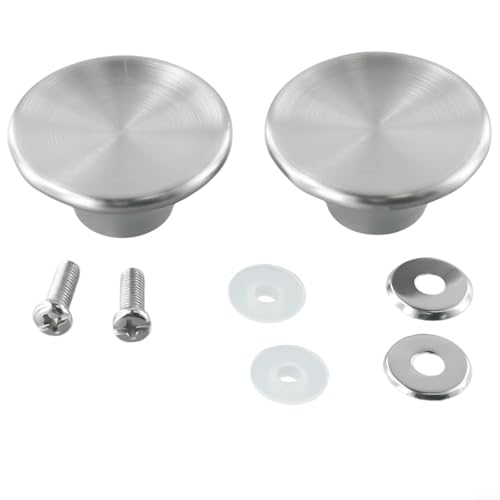Lot de 2 poignées de rechange pour couvercle de casserole en acier inoxydable pour utilisation au four, résistant à la chaleur, robuste et résistant à la rouille