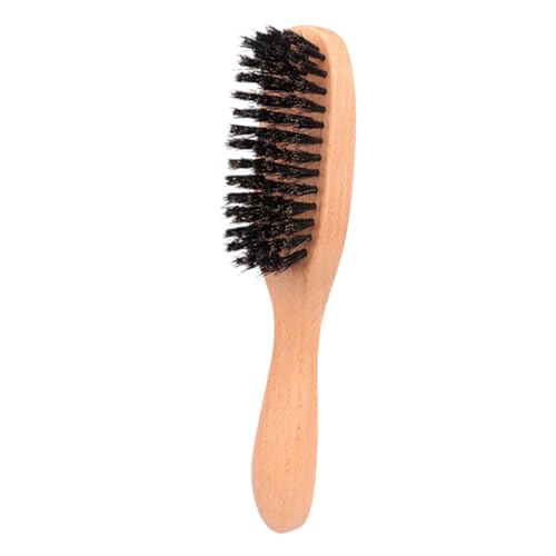 Healeved Cepillo Para Barba De Pelo Roto Para Hombres Bálsamo Para Barba Alisador De Barba Facial Con Cerdas Para Delineador Cepillo Para Barba Con Mango De Madera Cepillo Portátil