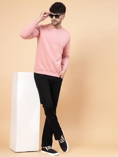 Image of Rigo Fleece Printed Round Neck Sweatshirt for Men | Full Sleeves Sweatshirt for Men | Casual Wear & Stylish Sweatshirts for Men