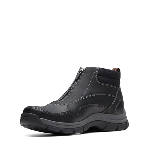 Clarks Collection Men's Walpath Zip Oxford Boot, Black Leather, 7 Medium US - image 6