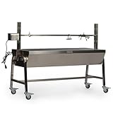 Titan Attachments Rotisserie Grill Roaster Stainless Steel 13W 88LBS capacity BBQ charcoal pig