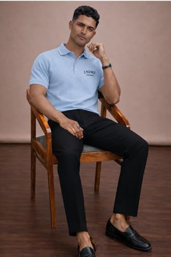 Image of ENDEAVOUR WEAR Men Men Short Sleeve Solid Cotton Rich Polo T Shirt | Collar Tshirts | Half Sleeves | Plain-Regular Fit