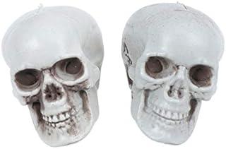 EXCEART 2Pcs Halloween Skull Decorations Small Plastic Skull Props for Halloween Home Decoration