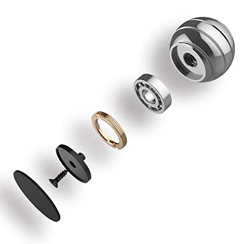 MeetUs Kinetic Desk Toys,Optical Illusion Metal Fidget Spinner Ball Stress Relief Toys Office Executive Globe Toys ,Gifts for Men,Women,Kids - Thumbnail 5