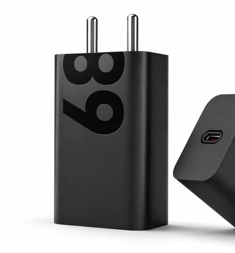 Image of 68W USB-C Turbo Power Charger, Super Fast Wall Adapter Compatible with Moto Edge 30 /40 /50 Series, Moto G82 /G84 /G45 and USB-C Smartphones & Tablets, High-Speed Safe Charging (Black).