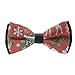 WUXEKZO Men's Boys Pre-Tied Bow Tie for Party, Festivals, Graduation, Fashion Christmas Elk Wood Snowflake Holly Stocking Creative Cravat Necktie