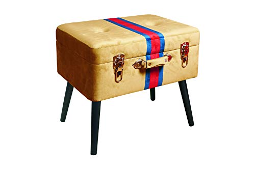 Tabouret de coffre Pusher pouf de rangement compact et banc d'appoint gris - 2