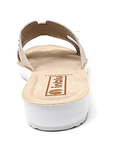Inblu BM000049 Platino Ciabatte Donna ESTIVE Zeppa...
