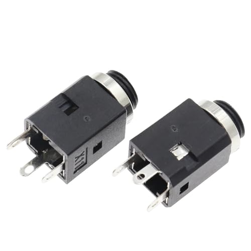 Conector hembra estéreo 3.5 vertical PJ-341 con tuerca para solucionar fallos de audio 2