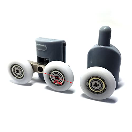 8Pcs X Shower Door Rollers(4Xtop + 4Xbottom),Roller Diameter 19 /22/23/25/27Mm, For The Bathroom Pan Glass Sliding Door Pulleys/Runners/Wheels,Strong Load-Bearing Capacity, Ultra-Quiet,Cy902Ab-8Pcs #TOP4