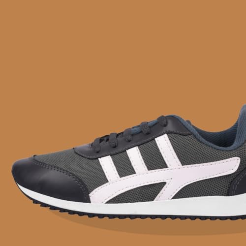 Image of Unistar Sports Shoes for Men | Non-Slippery Black & Red Shoes | Comfortable & Water Resistant | Outdoor, Casual, Jungle, Sports, Running, Hiking, Trekking | Size - 6