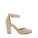 DREAM PAIRS Women's High Heel Ankle Strap Closed Toe Chunky Wedding Pumps Shoes - Image 4