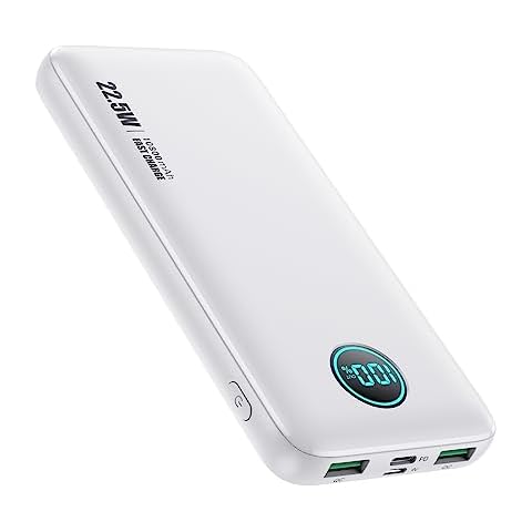 Portable Charger 10800mah,Slim 22.5W LCD Display Power Bank, Dual QC 4.0 PD Fast Charging Battery Pack, Phone Charger Compatible With iPhone 15/15 Plus/15 Pro/15 Pro Max/Android Phone/Samsung Galaxy Cover