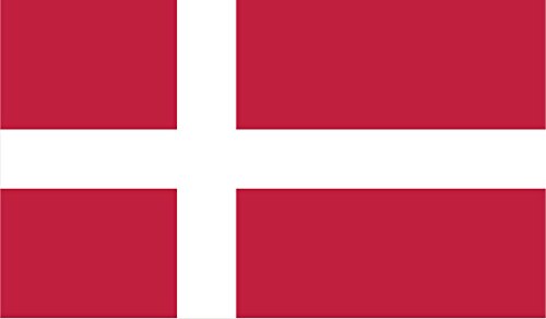 JMM Industries Denmark Flag Vinyl Decal Sticker Kongeriget Danmark Danish Car Window Bumper 2-Pack 5-Inches by 3-Inches Premium Quality UV-Resistant Laminate PDS416