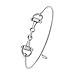 SENFAI Horse Snaffle Bit Easy Hook Clasp Charm Bracelet Bangle Jewelry (Antiqeu silver)