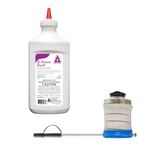 D-Fense Dust 1lb Insecticide + 5 inch Clear Puffer