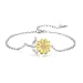 Sunflower Bracelet 925 Sterling Silver Sunflower Jewelry Sunflower Gift Summer Jewelry For Women