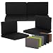 Beo Lounge Kissen Monaco Set | Made in EU | 8 Polster Gartenmöbel wasserabweisend | Auflagen Rattanmöbel mit Reißverschluss | Passend für Allibert Lounge-Gartenmöbel | Sitzauflagen in Anthrazit