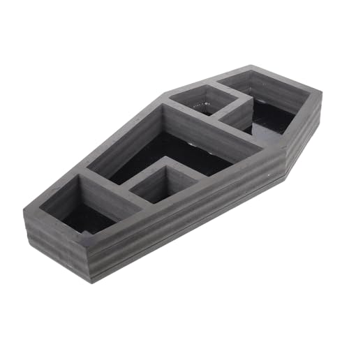IWOWHERO Halloween Coffin Storage Rack Spooky Gothic Decor for Haunted