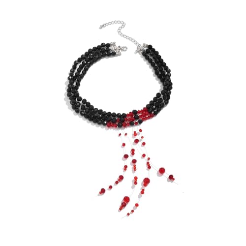 Collar gótico multicapa para lucir en fiestas de Halloween y eventos retro
