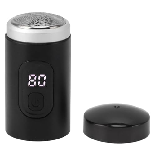 Pwshymi Portable Mini Electric Beard Trimmer, IP7X Washable, 65000RPM Digital Beard Cutter, Small Beard Groomer,Compact Size, USB Rechargeable