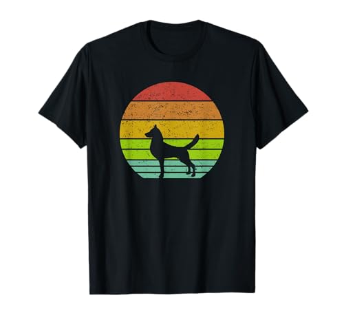 Vintage Husky siberiano retro mirada amante de los perros atardecer Camiseta