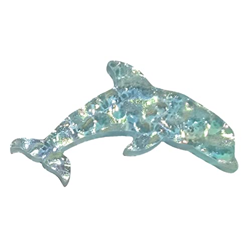 Marcador personalizable para piscina con mosaico de delfín (2 piezas) miniatura 3