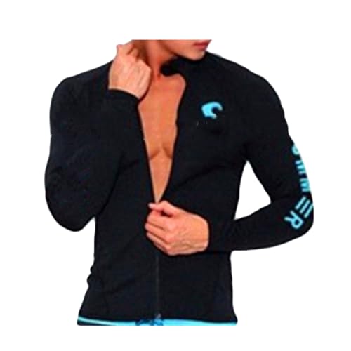 Zipper Wetsuit Men's Long Sleeve Surf Suit Sun Protection Swimsuit Snorkeling