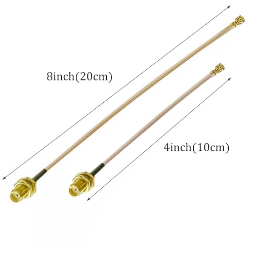 4PCS Cable RG178 UFL SMA Pigtail, SMA Hembra a U.FL MHF1 miniatura 5