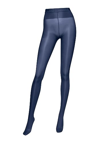 Image of Wolford Neon 40 Denier Tights Pantyhose for Women Semi Sheer Brilliant Shine Soft Logo Waistband Invisible Reinforced Toe
