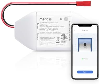 meross Smart WiFi Garage Door Opener Remote, App Control, Works w...