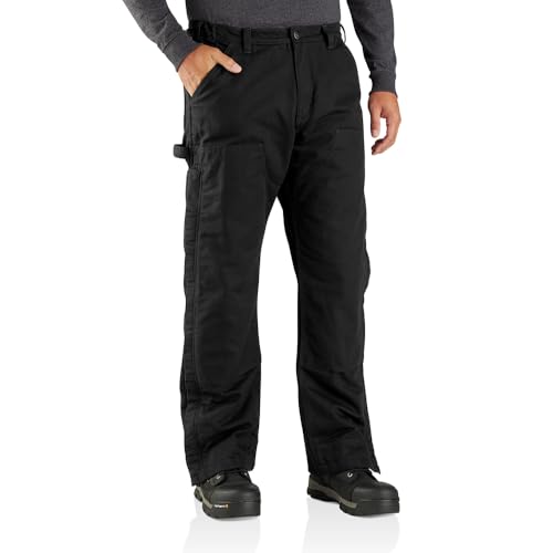 Loose Fit Washed Duck Insulated Pant Black at Amazon Men's