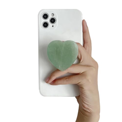 AOWVUTS Agarres para Teléfono Agarre Amor Corazón Mármol Soporte Expandibles Base Smartphone Accesorio para Teléfonos Móviles Tabletas Selfies Videos Plegable y Retráctil (Verde)