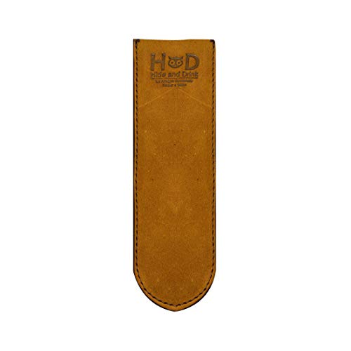 Hide Drink Durable Leather Bottle Opener SleeveBartender EssentialsBottle Opener CaseChurch Key Bottle Opener Handmade  Old Tobacco