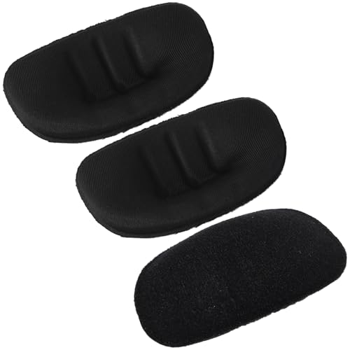 Luomorgo 3 Pack Softball Fielder\'s Facemask Chin Cup Replacement - Heavy-Duty Catchers Mask Padding for Baseball/Softball Helmets, Universal Fit Adults & Youth (Black)