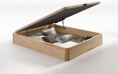 Folding bed wood 32 cm high, large capacity, hydraulic piston, ea...