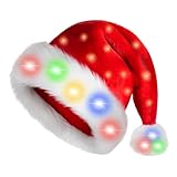 Mppchhn LED Weihnachtsmann Mütze - Weihnachts Cosplay Kopfschmuck,Festlicher Verkleidungshut - Für Kinder, Frauen, Männer, Eventplaner, Familienfoto, Winterfeier, Kostümpartys, Maskerade,