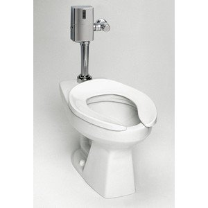 TOTO CT705EN#01 Floor Mount Flushometer Elongated Bowl With 1.28 Gallon Flushing System, Cotton White