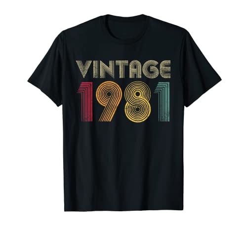 40th Birthday Gift 1981 Vintage Retro 40 Years Old Classic T-Shirt