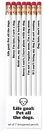 SNIFTY Lápis Life Goal Pet All The Dogs, conjunto com 7