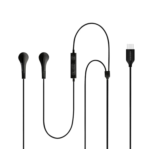 Image of Original Type-C Earphone Compatible with All USB-C Smartphones Including Samsung S24 /S23 /S22 Ultra, Stereo Sound, a Built-in Microphone for Clear Calls, and Noise Isolation for immersive Audio (Black)