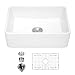 Lordear 30 Inch Farmhouse Apron-Front Sink, White Fireclay Reversible Deep Single Bowl Kitchen Sink