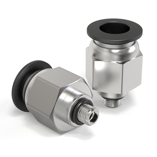 Image of TAILONZ 6mm OD x M5 Male Straight Push-to-Connect Fitting (10Pcs)