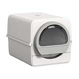 IEUDNS Self Cleaning Cat Litter Box for Multiple Cats with Lid,Pull and Scoop,No Smell Kitty Litter Box Semi Auto for Cat Suppies