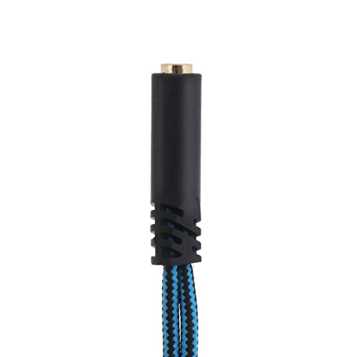 Cable divisor de audio y micrófono 3.5mm de nylon miniatura 5