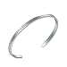 Solocute Sterling Silver Cuff Bangle Bracelet Engraved A True Friend Reaches for Your Hand But Touches Your Heart Inspirational Jewelry, for Christmas Day, Thanksgiving Day and Birthday